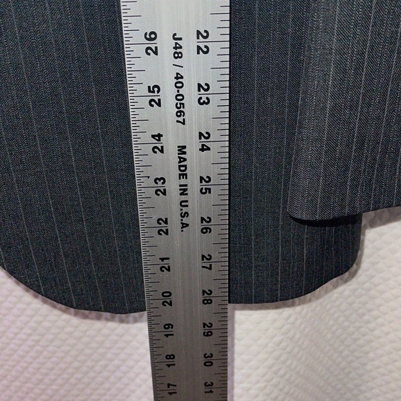 Men’s 2 Piece Suit. Gray. Pinstripe. Reed St. James Jacket 32 X 29 Pant Set. - Picture 9 of 11